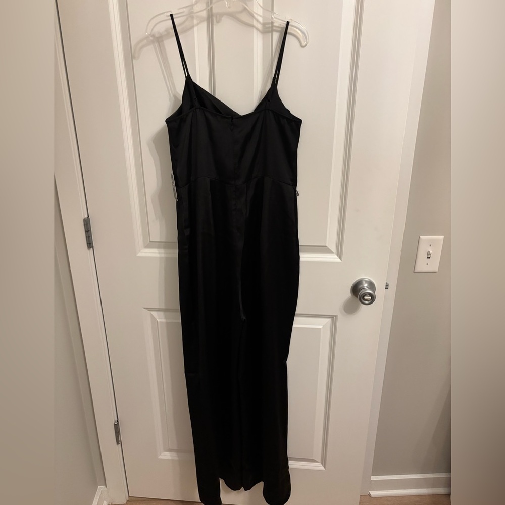 NWT Express Silk Black Jumpsuit - Picture 4 of 6